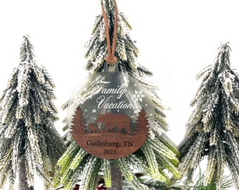 Gatlinburg Family Vacation Ornament • Great Smokey Mountains Ornament • Gatlinburg Souvenir • Custom Christmas Ornament • Handmade Gift