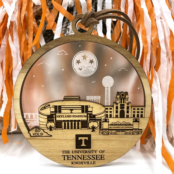 University Of Tennessee Ornament • Volunteers Customizable Ornament • Knoxville • Tennessee Volunteers • Christmas Ornament