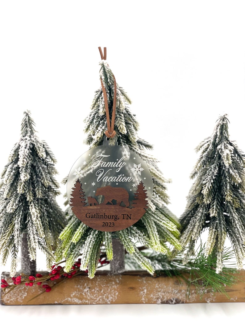 Gatlinburg Family Vacation Ornament Great Smokey Mountains Ornament Gatlinburg Souvenir Custom Christmas Ornament Handmade Gift image 7