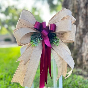 Wedding Bow | Burlap Bow | Bow for Wreath | Bow for Pew | Custom Bow