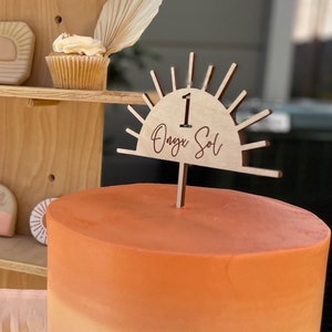 Half Sun Cake Topper | Cake Topper | Sun Cake Topper| Boho Cake Topper | Personalized Cake Topper | Sunshine Cake Topper