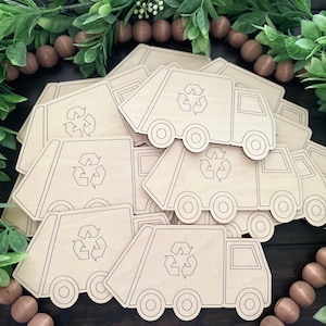 Trash Truck Wood Cutout | Trash Truck Party | Trash Truck DIY | Wood Cutout |