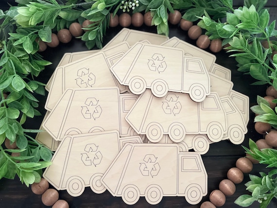 Trash Truck Wood Cutout | Trash Truck Party | Trash Truck DIY | Wood Cutout |