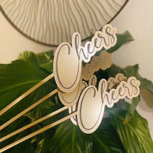 Drink Stirrers | Cheers Drink Stirrers | Acrylic Drink Stirrers |