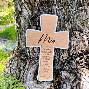 Wood Cross | Baptism Cross | Personalized Cross | Baptism Gift | 1st Communion Gift