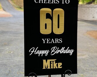 The Godfather Theme 60th Birthday Acrylic Welcome Sign
