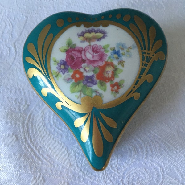 Limoges Heart Box Etsy