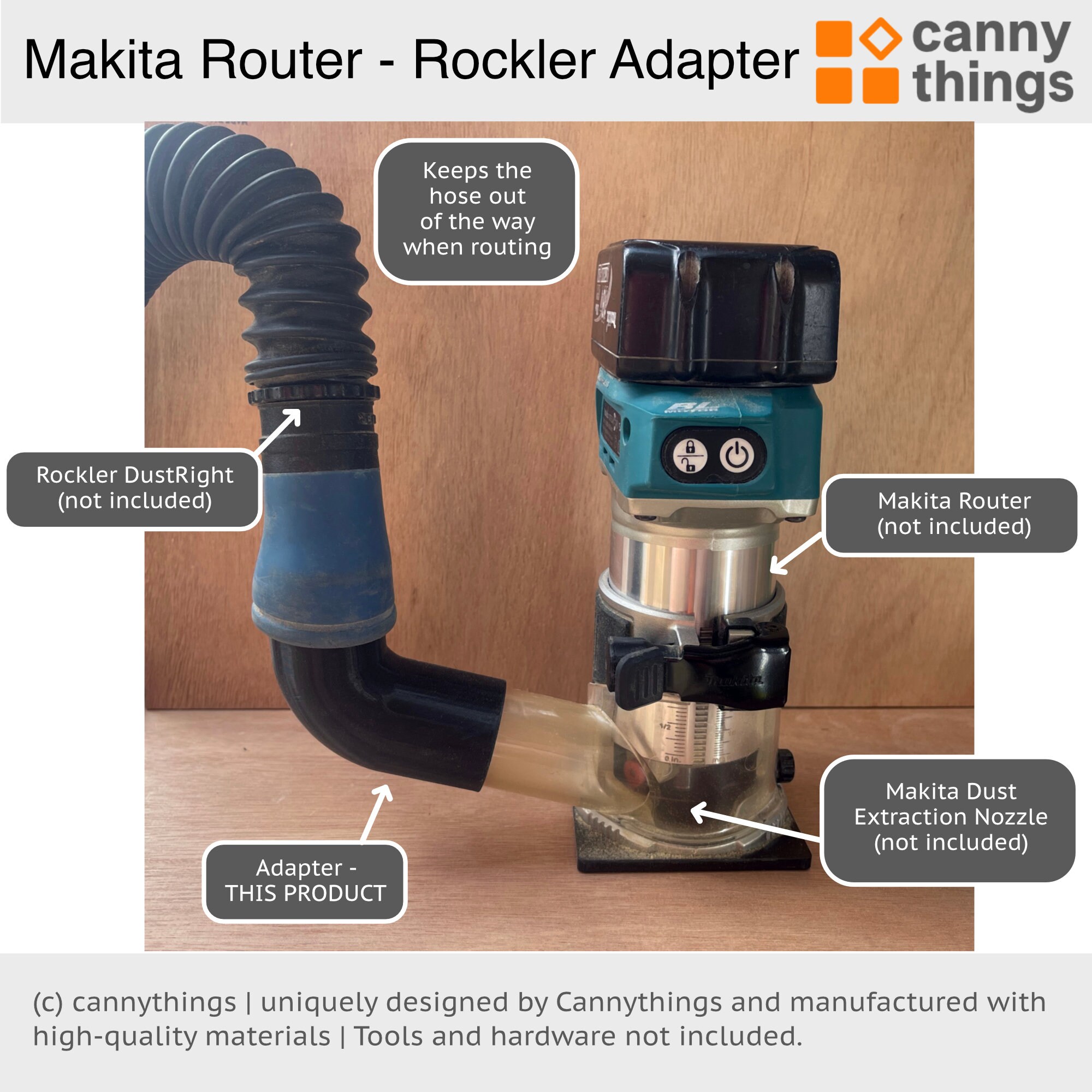 Dust Port for Makita Trim Palm Router With Dust Nozzle Fits