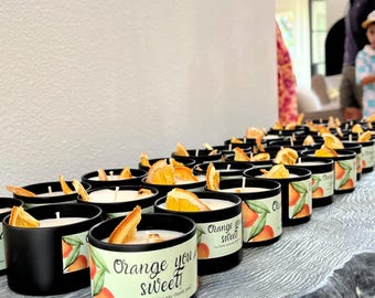 Cutie baby shower, Baby shower favours, Orange baby shower