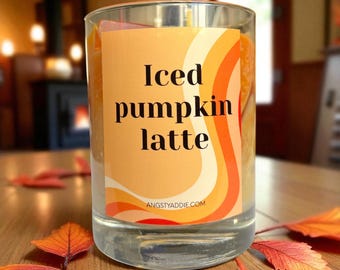 Pumpkin spice candle, iced coffee candle, fall scented candle