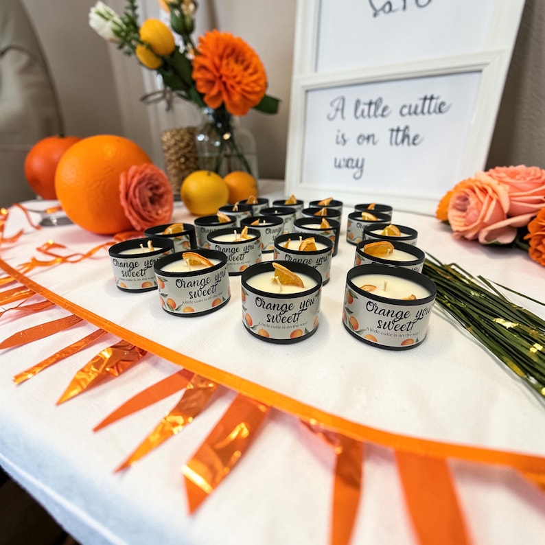 Cutie baby shower, Baby shower favours, Orange baby shower image 10