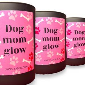 Dog mom gift, adoption gift,  dog mom candle