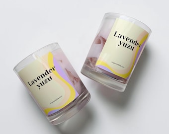 Lavender candle,, yuzu, iced coffee candle