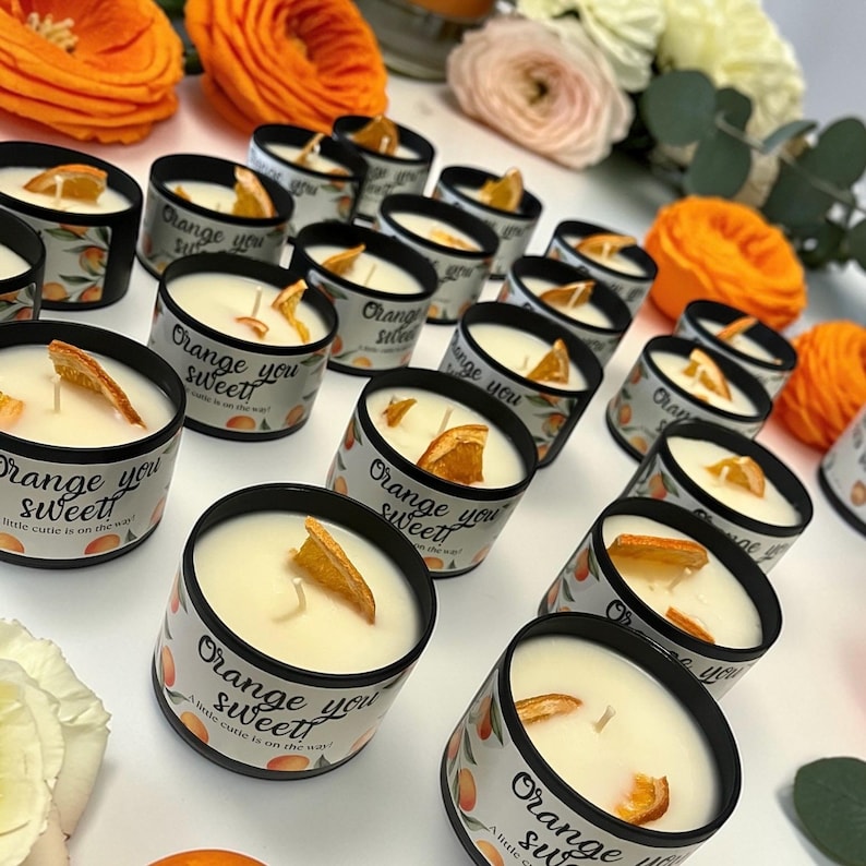 Cutie baby shower, Baby shower favours, Orange baby shower image 2