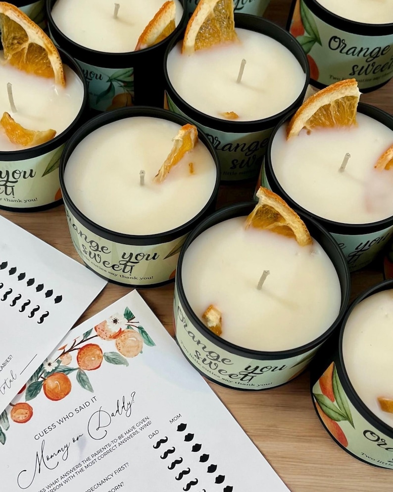 Cutie baby shower, Baby shower favours, Orange baby shower image 5