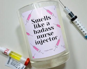 Nurse Injector Candle: Hand-Poured Vegan Wax - Funny Gag Gift