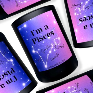 Pisces candle, Pisces gifts, Pisces birthday gift, Zodiac candle