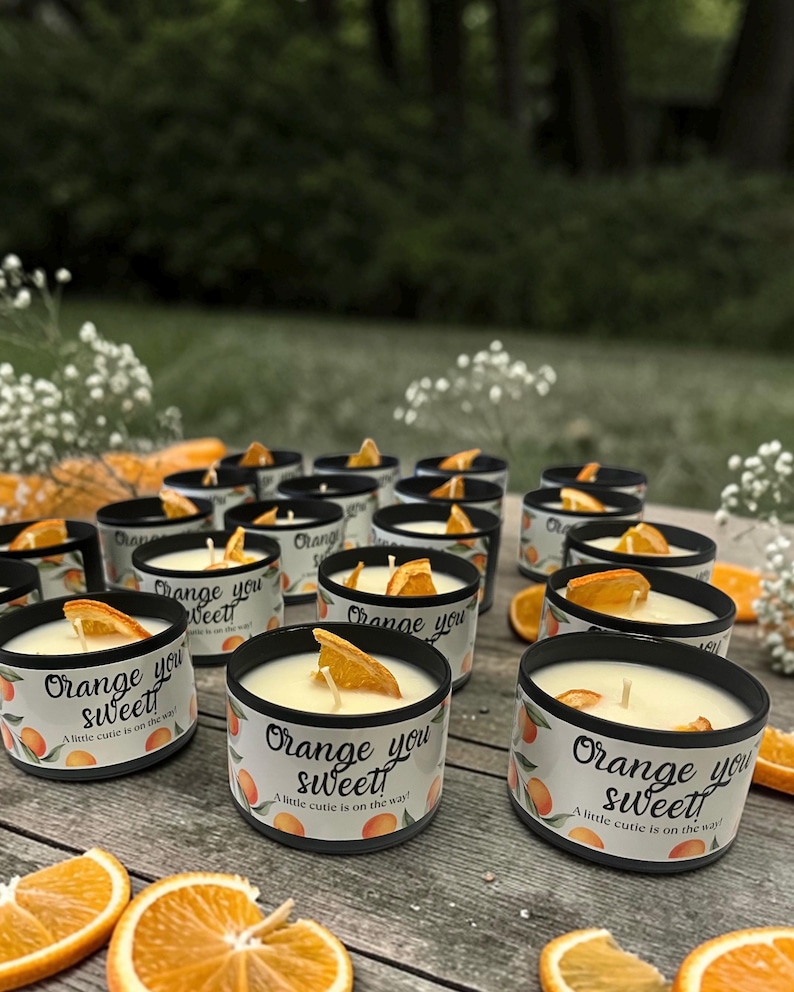 Cutie baby shower, Baby shower favours, Orange baby shower image 3
