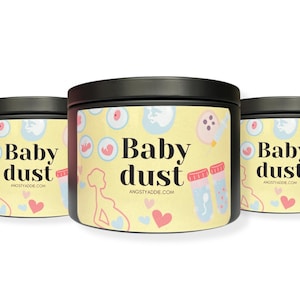 Expecting parents gift, Baby dust candle, infertility gifts