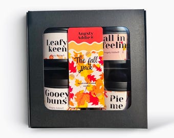 Fall candle gift, autumn candle gift,  set of four fall candles
