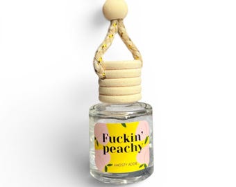 Funny car air freshener, Scented car diffuser, hanging air freshener, car accessories for women, just peachy