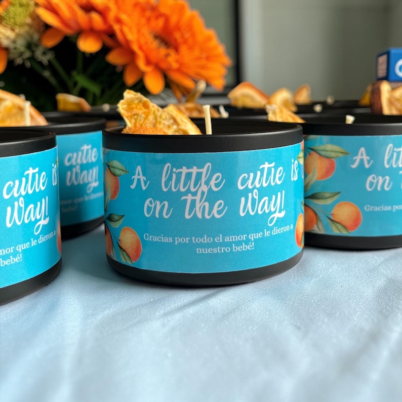 Cutie baby shower, Baby shower favours, Orange baby shower image 12
