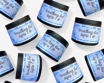 Something blue before I do, Bridal shower favors, bridal shower candle, in my engaged era