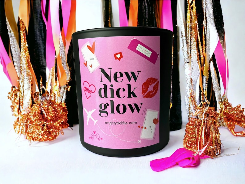 a new dick glow candle surrounded by streamers and streamers