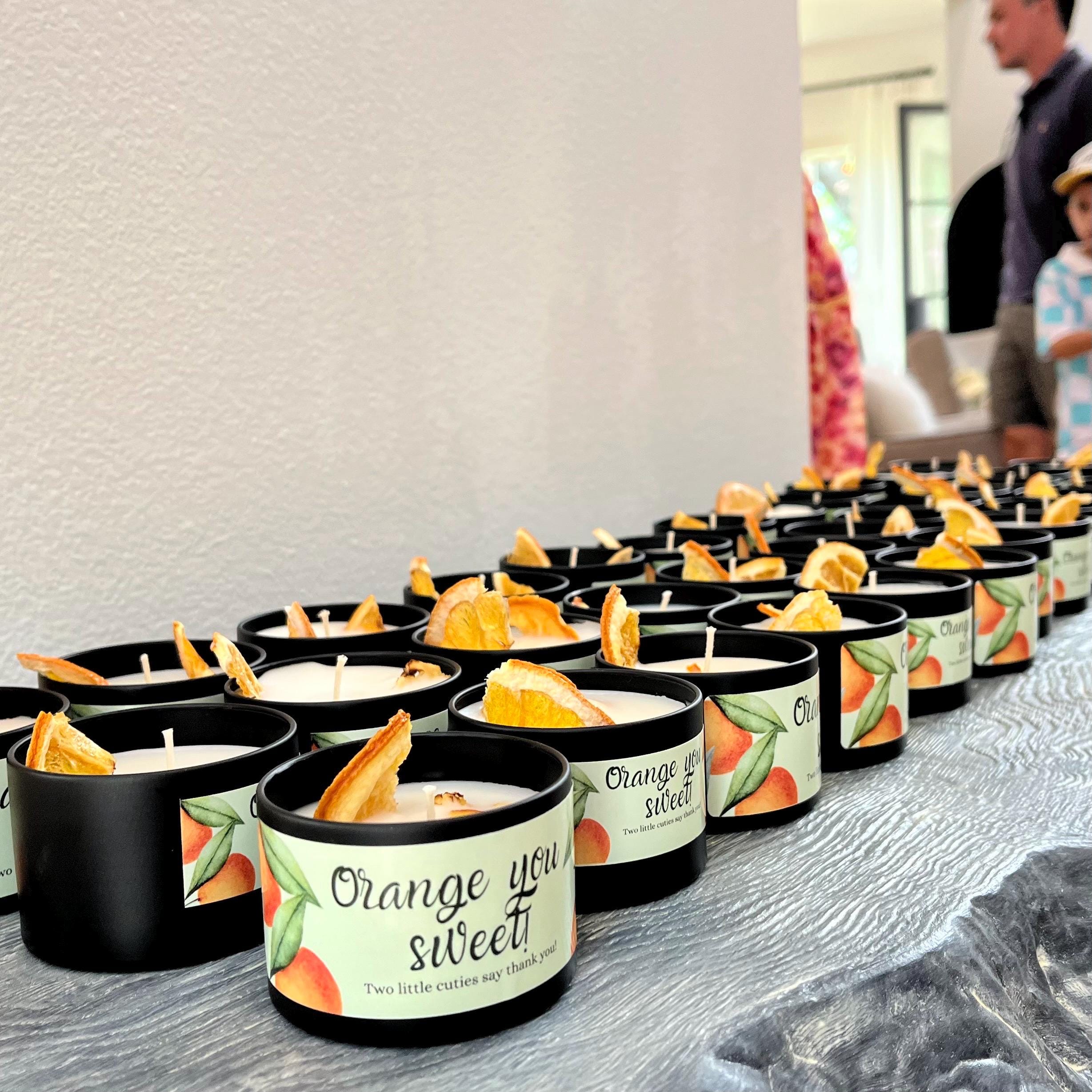 Cutie baby shower, Baby shower favours, Orange baby shower