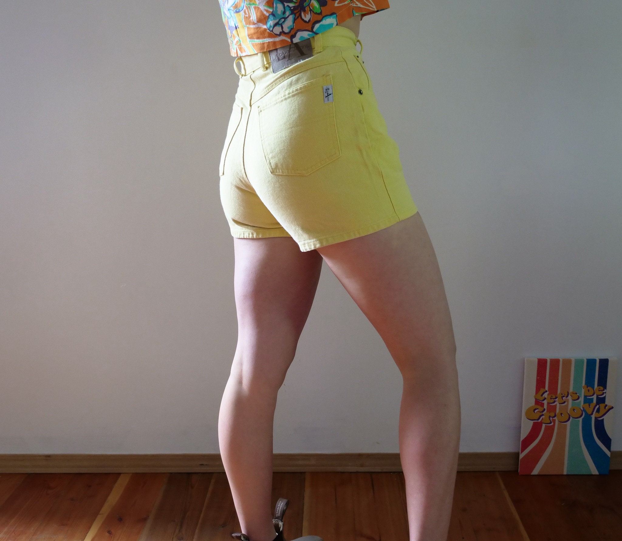 Neon high sales waisted shorts