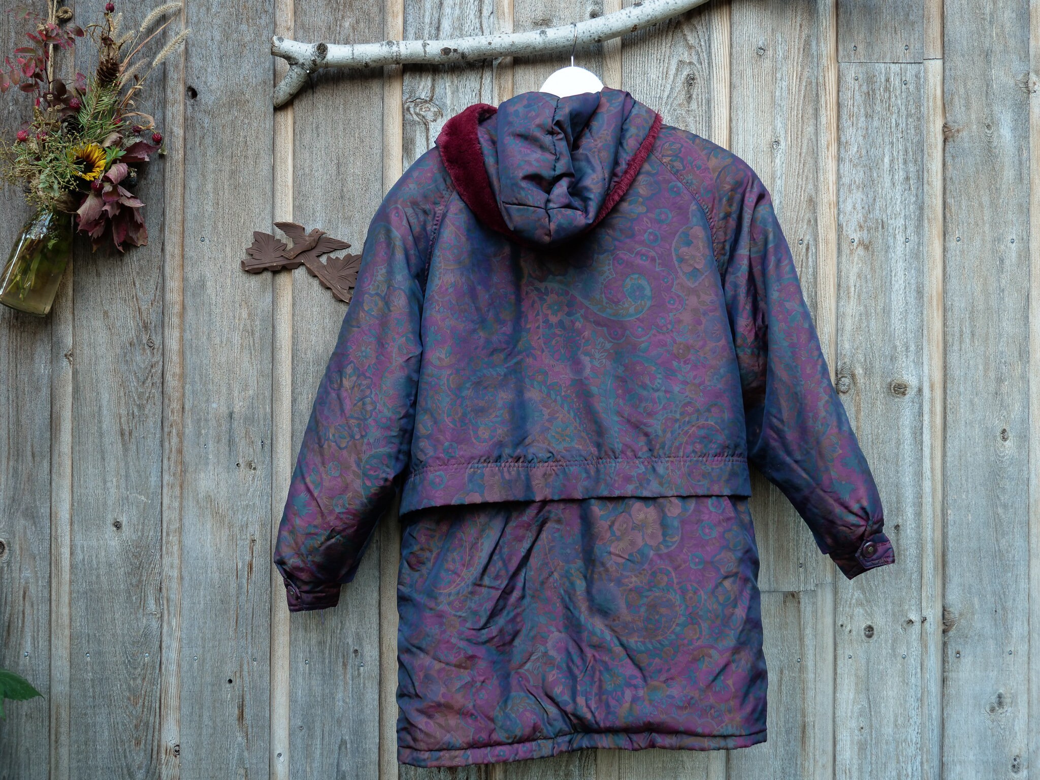Paisley Puffy Jacket Etsy Canada