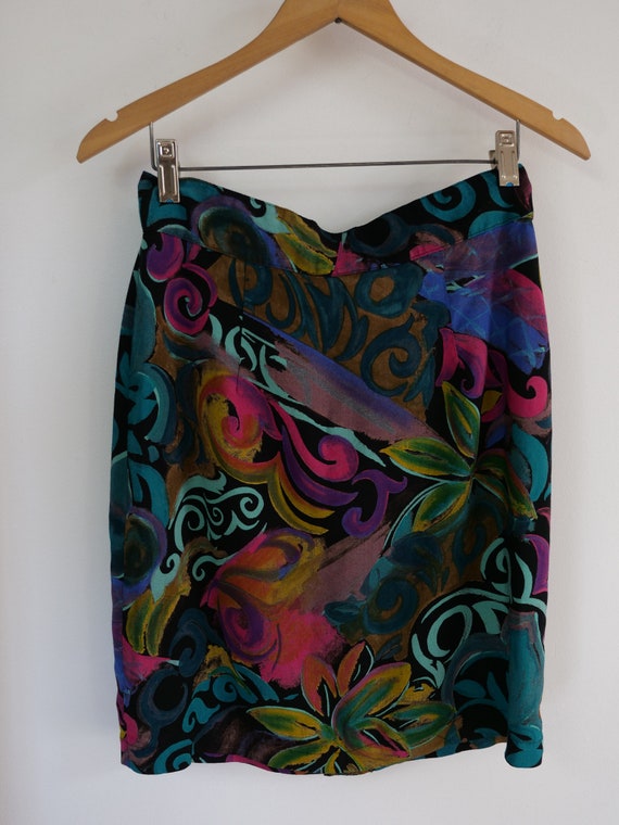 Vintage Skirt Women's Size S High Waisted 1980s R… - image 5