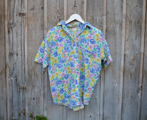 Vintage Button Up Shirt Women's M - L Recommended… - image 8