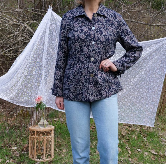 Vintage Floral Tapestry Shacket: Northern Reflect… - image 3