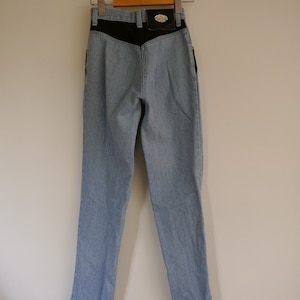 80s Chic Jeans Medium Wash High Waisted Jeans Straight Blue Jeans