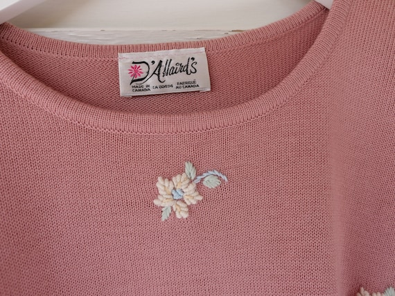 Vintage Knit Pullover Top D'Allaird's Women's L B… - image 9