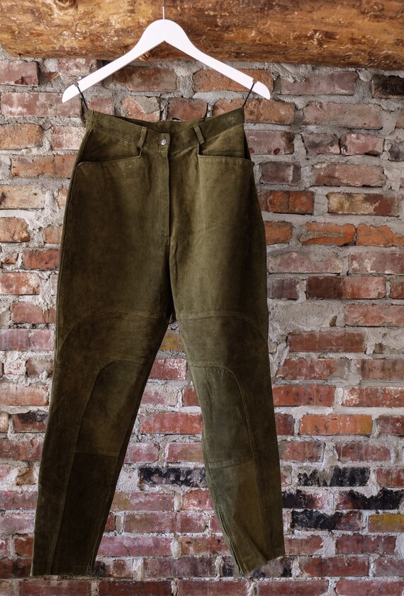 Vintage Suede Leather Pants Women's S 27 Inch Wais