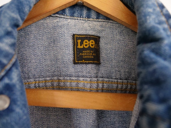 Women's XS Vintage 1990s Lee Denim Trucker Jacket… - image 10