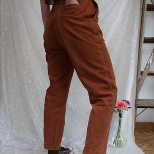 Vintage 90s Corduroy Pants: High Waisted Brown Trousers, 28