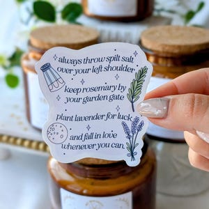 Practical Magic Sticker: Always Throw Spilled Salt, Waterproof Vinyl