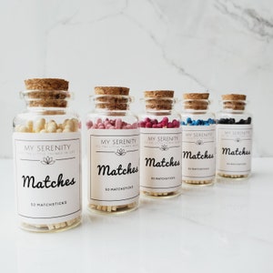 Safety Matches | PINK | WHITE | GRAY | Wedding Favours| Matches in Glass Jar| Gift Box Add ons |
