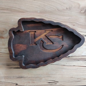 Kansas City Chiefs  Key - Catchall - Valet Tray - Nightstand Organizer - Desktop de-clutter