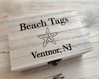 Custom Beach Tags Display Box / Keeper / Storage