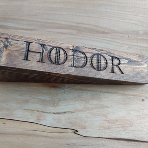 Hodor Door Stop Red Oak