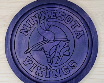 Minnesota Vikings Wooden Valet Tray, Football Fan Gift for Him, Catchall Key Nightstand Tray, Vikings Groomsmen Dad Gift