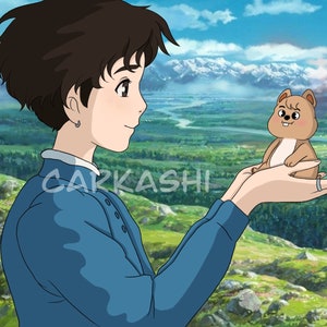 Archivo digital - Han Jisung & Han Quokka - Stray Kids Skzoo Studio Ghibli Art Print