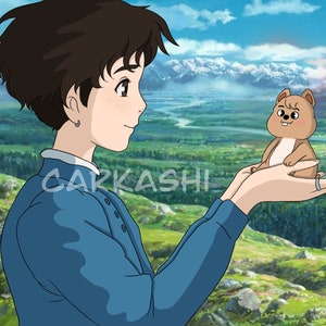 Digital File - Han Jisung & Han Quokka - Stray Kids Skzoo Studio Ghibli Art Print