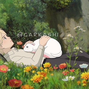 Archivo digital - Hyunjin & Jiniret - Stray Kids Skzoo Ghibli Art Print