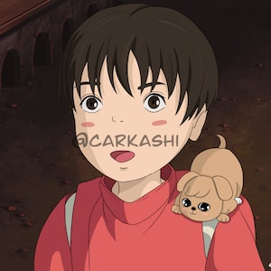 Archivo digital - Seungmin & PuppyM - Stray Kids Skzoo Studio Ghibli Art Print