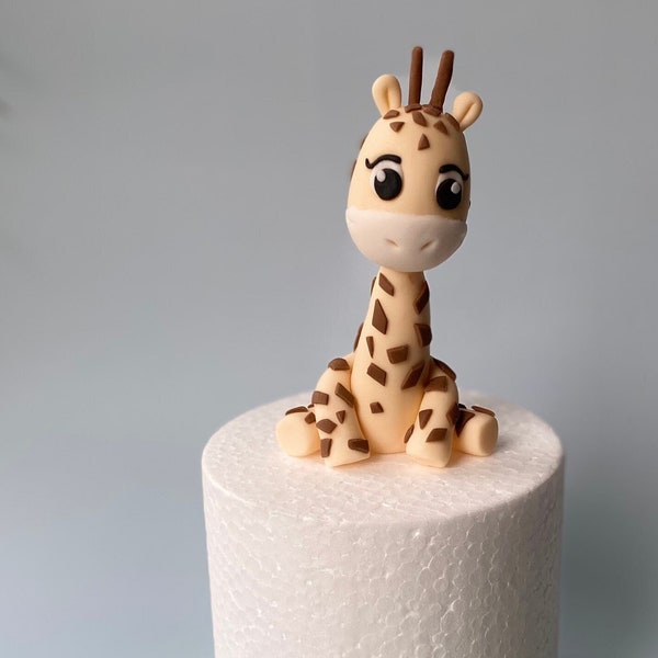 Fondant Safari Animals - Jungle animals - lion cake topper - Giraffe cake topper - Cake decorations -baby birthday - baby shower